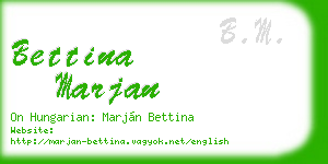 bettina marjan business card