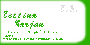 bettina marjan business card